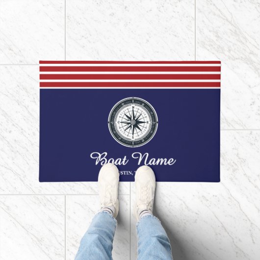 Gepersonaliseerde bootnaam deurmat (Binnen)