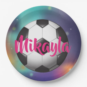 Gepersonaliseerde Borden van het Soccer Melkwegste Papieren Bordje