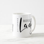 Gepersonaliseerde Boss Lady Logo Koffiemok (Voorkant rechts)