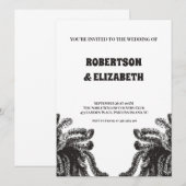 Gepersonaliseerde botanische bruiloft kaart (Voorkant / Achterkant)