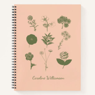 Gepersonaliseerde  Botanische Illustratie Natuur Notitieboek