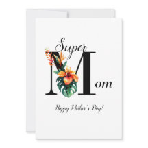 Gepersonaliseerde Botanische Monogram Super Mam
