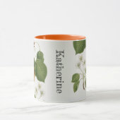 Gepersonaliseerde Botanische Peerbloesem Fruit Mok (Midden)