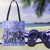 Gepersonaliseerde boten "Beach stuff" Draagtas