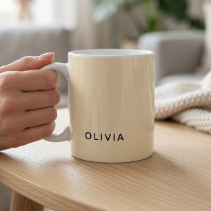 Gepersonaliseerde botercrème met eigen naam koffiemok