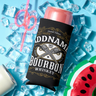 Gepersonaliseerde Bourbon Pistolen Whiskey Label