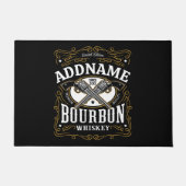 Gepersonaliseerde Bourbon  Pistolen Whiskey Label Deurmat (Voorkant)