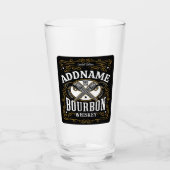 Gepersonaliseerde Bourbon  Pistolen Whiskey Label Glas (Voorkant)