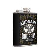 Gepersonaliseerde Bourbon  Pistolen Whiskey Label Heupfles (Rechts)