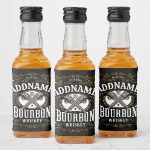 Gepersonaliseerde Bourbon  Pistolen Whiskey Label Likeurfles Etiket
