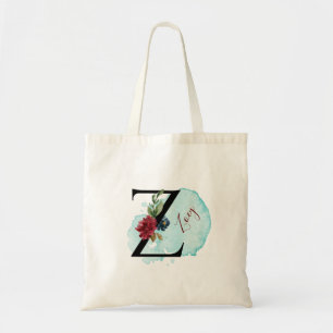 Gepersonaliseerde Bourgogne Floral Z Vrijgezellenf Tote Bag