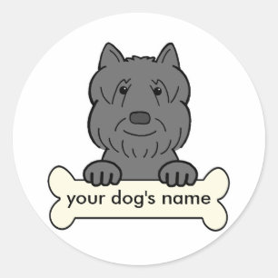 Gepersonaliseerde Bouvier des Flandres Ronde Sticker