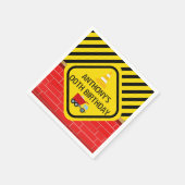 Gepersonaliseerde bouwpartij servetten (Hoek)