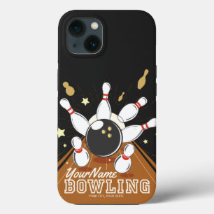 Gepersonaliseerde Bowler Strike Bowling Lanes Ball iPhone 13 Hoesje