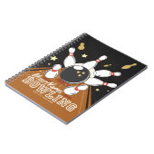 Gepersonaliseerde Bowler Strike Bowling Lanes Ball Notitieboek (Linkerzijde)