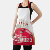 Gepersonaliseerde Bowling Ball Lanes Pins Retro Le Schort (Insitu)