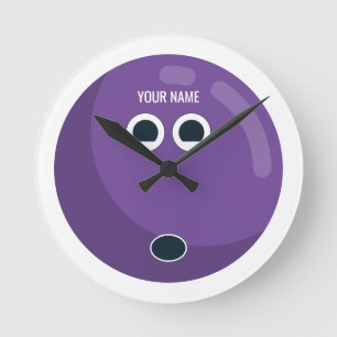Gepersonaliseerde Bowling Ball Ronde Klok