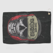 Gepersonaliseerde Boxer Fight Club Skeleton Boxing Golfhanddoek (Horizontaal)