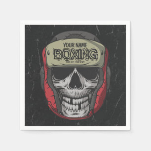 Gepersonaliseerde Boxer Fight Club Skeleton Boxing Servet