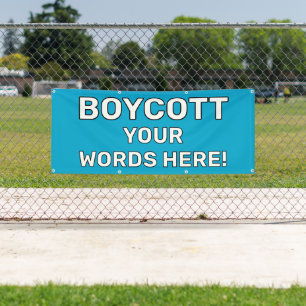 Gepersonaliseerde boycotbanner spandoek