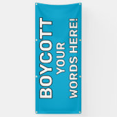 Gepersonaliseerde boycotbanner spandoek (Verticaal)