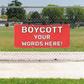 Gepersonaliseerde boycotbanner spandoek (Insitu)