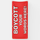 Gepersonaliseerde boycotbanner spandoek (Verticaal)