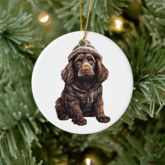 Gepersonaliseerde Boykin Spaniel Hond Keramisch Ornament (Boom)
