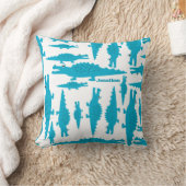 Gepersonaliseerde Boy's Room Blue Aqua Alligator Kussen (Deken)