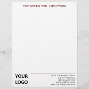 Gepersonaliseerde Branded Business Letterhead Sjab Briefhoofd
