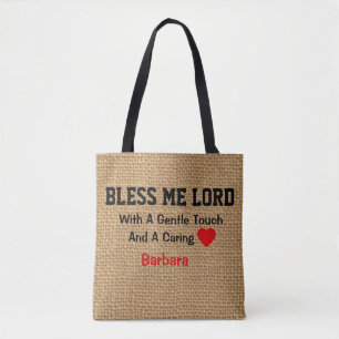 Gepersonaliseerde brandopringspunten voor verpleeg tote bag