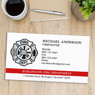 Gepersonaliseerde brandweer brandweer Logo Visitekaartje
