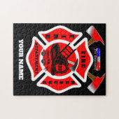 Gepersonaliseerde brandweer legpuzzel (Horizontaal)