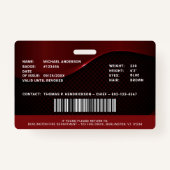 Gepersonaliseerde Brandweerman Aangepaste werkneme Badge (Achterkant)