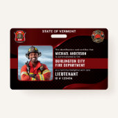 Gepersonaliseerde brandweerman werknemer aangepast badge (Voorkant)