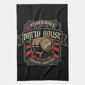 Gepersonaliseerde Breedhuis Etiket Bierbrouwerij P Theedoek (Verticaal)