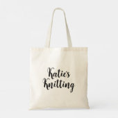 Gepersonaliseerde breiproject Canvas tas (Achterkant)