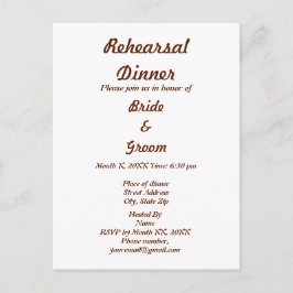 Gepersonaliseerde bride- en aarderepetitie uitnodiging briefkaart