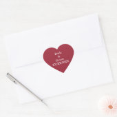Gepersonaliseerde Bride en Groom met Datum Hart Sticker (Envelop)