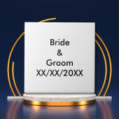 Gepersonaliseerde Bride en Groom met Datum Tegeltje