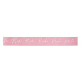 Gepersonaliseerde Bride roze legant moderne bruilo Lint (Voorkant)