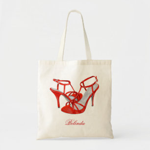 Gepersonaliseerde Bridesmaïde Canvas tassen, rode Tote Bag