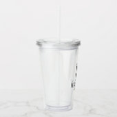 Gepersonaliseerde bridesmaïde monogram en naam Acr Acryl Drinkbeker (Rechts)