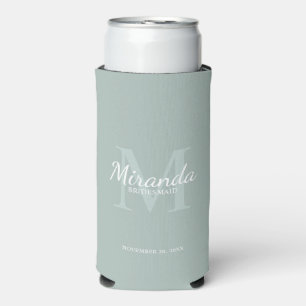 Gepersonaliseerde bridesmaïd's monogram en naam