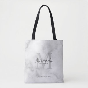 Gepersonaliseerde bridesmaïd's monogram en naam draagtas