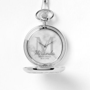 Gepersonaliseerde bridesmaïd's monogram en naam horloge