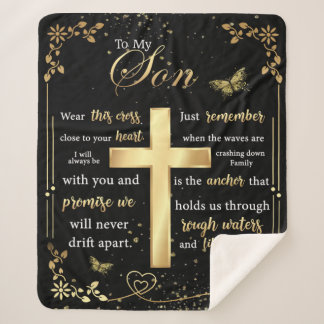 Gepersonaliseerde brief aan mijn zoon mooie vlinde sherpa deken