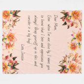 Gepersonaliseerde brief aan moeder Moederdag cadea Fleece Deken (Voorkant (Horizontaal))