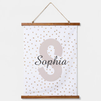 Gepersonaliseerde brief Aangepaste naam Monogram Hangend Wandkleed