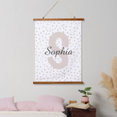 Gepersonaliseerde brief Aangepaste naam Monogram Hangend Wandkleed (Slaapkamer)